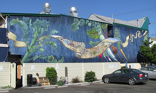 mural-blue-side_4094 Mona Caron's new Noe Valley Mural (the blue side, on the west)