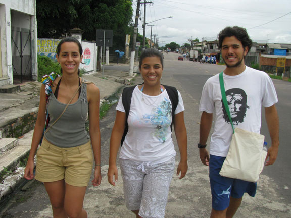 Carina, Gabriella and Joao Paolo, all from Ecologia Urbana.