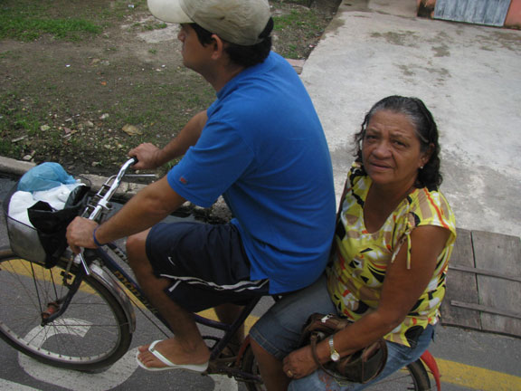 gazing-up-from-back-of-bike_7020 This couple passed our bus in Icoaraci, a suburb of Belem.