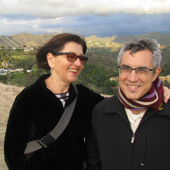 nani-and-fernando-at-top-of-runyan_7237 Nani and Fernando on a brisk Saturday afternoon overlooking LA.