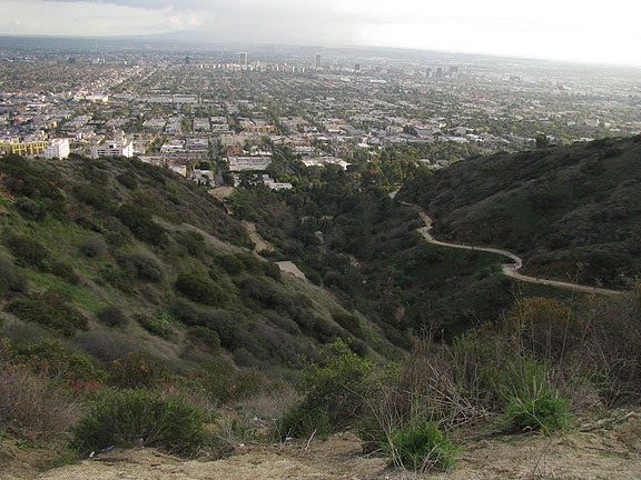 runyan-canyon_7234 View down Runyan Canyon.