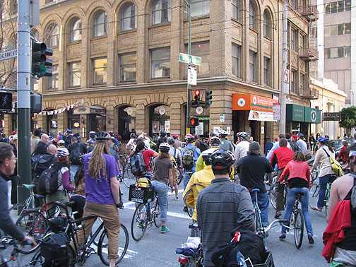 Critical Mass March 2009, Sacramento and Battery.