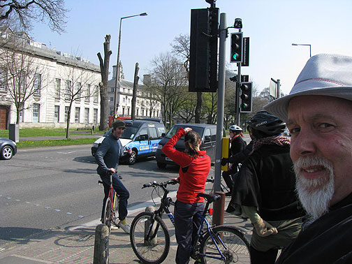 cc-on-bike-tour_8198 Peering back from the bike tour in Cardiff.
