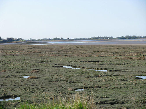 glasson-across-wetlands_8733 Wetlands at low tide on the River Lune, Glasson town in distance.