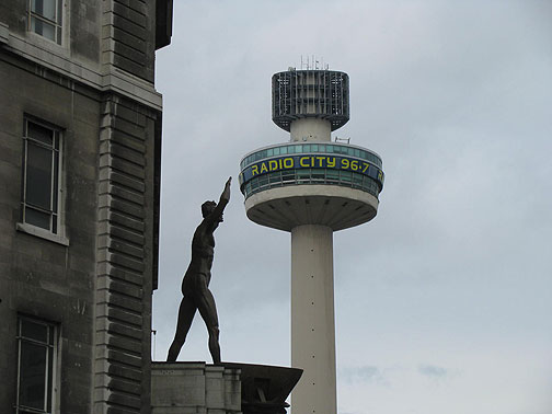 statue-and-radio-tower_8461 Liverpool icons.