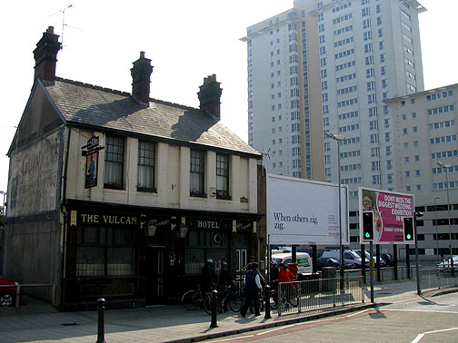 vulcan-w-background-and-bike-tour_8211 The Vulcan Pub, slated to be replaced by 50 parking spaces!