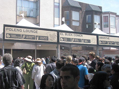 streetfood-booth-signs-3x_1382 The food vendors capped their wares at $8, and a number of participants were well-known, upscale restaurants, from Absinthe and Slanted Door to Delfina.