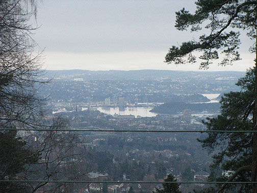 above-oslo-cityscape_3020 A gray wintery city, Oslo only has daylight from about 8 am to 4 pm these days.