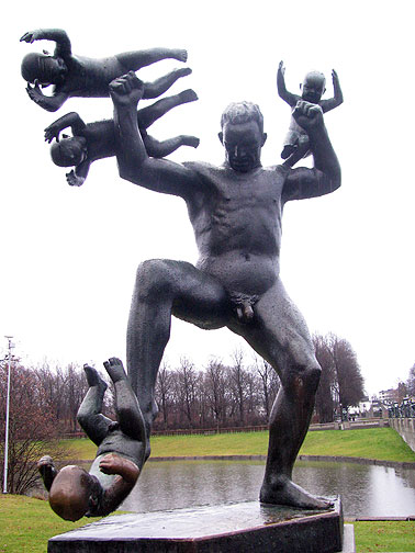 guy-w-babies_3118 A lot of the sculptures are quite energetic, and some, like this one, are completely strange.