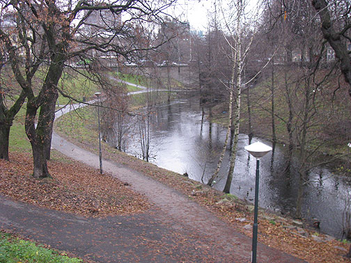 The Aker River in central Oslo.