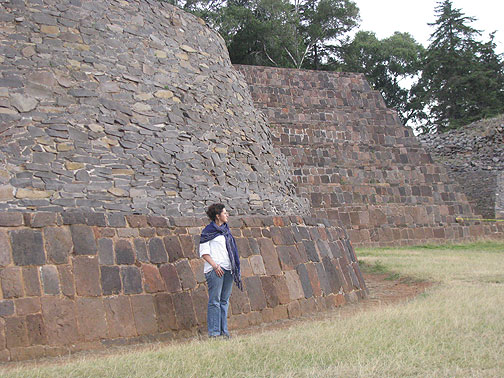 Adriana at the Purepecha ruins above Tzintzuntzan.