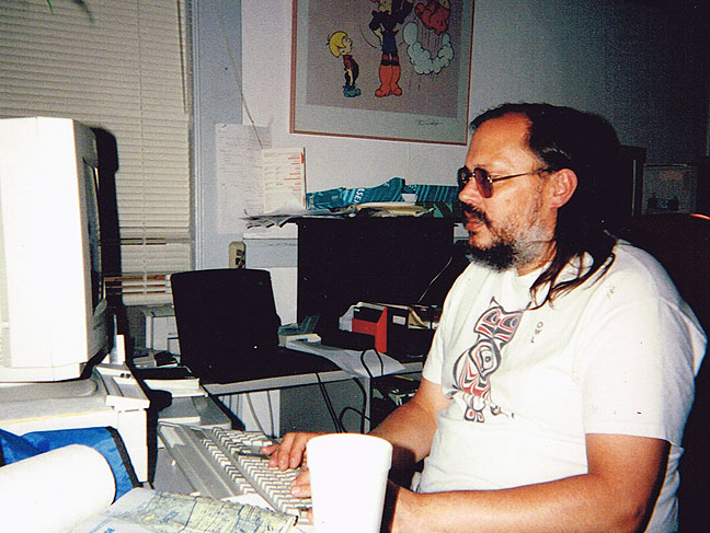 I probably saw Greg in this position more hours than any other... here at the Grant Building around 1997...