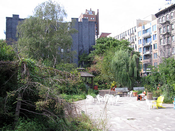 La Plaza Cultural--it lost a few of its oldest trees to the Sandy flood.