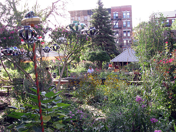 This beautiful garden is on Avenue C just across from MORUS which is in the bottom of the building at center.