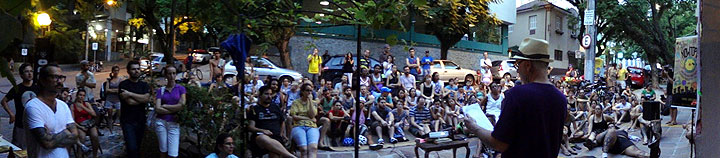 I gave my Nowtopia talk in front of Cafe Bonobo in Porto Alegre, Brazil, on Sunday, February 9.