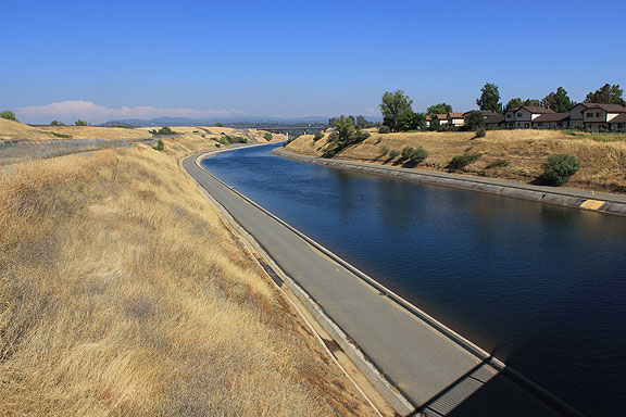 The Thermolito Forebay Diversion, downstream from the Fish Hatchery, using water from Lake Oroville.