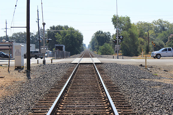 The railroad tracks that once carried hobos and bindlestiffs from migrant labor camp to small town free speech fight in the 1910s.
