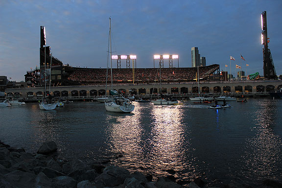 View of ballpark during Game 4 of the NLCS, Giants vs. Cardinals.