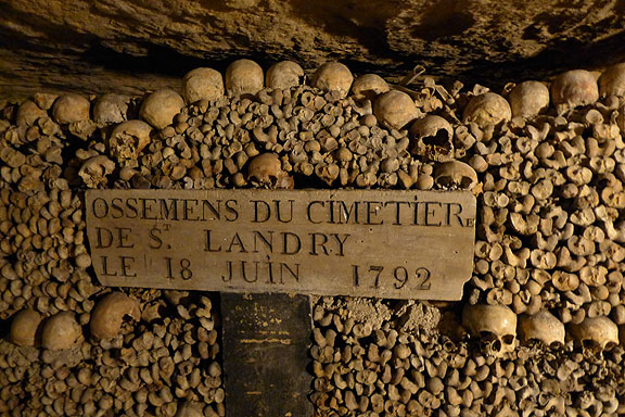 In the catacombs of Paris...