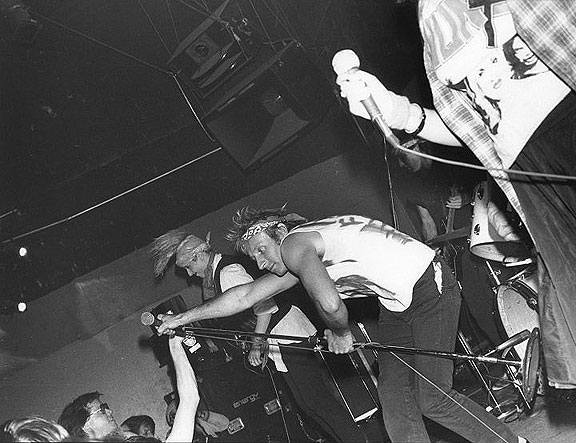 The Mutants, with Sue White, Fritz Fox, Sally Webster, in 1982. Photo: © Jeanne Hansen, 2015