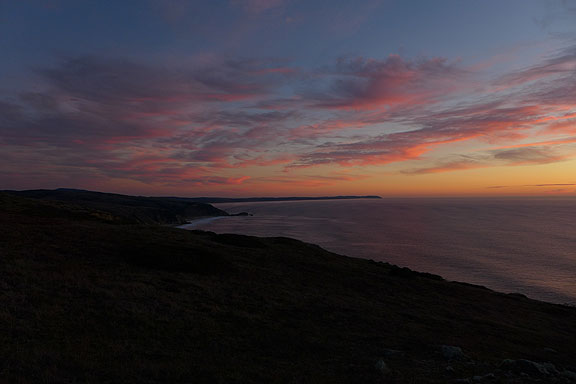 Sunset at Pt. Reyes, November 28, 2015.