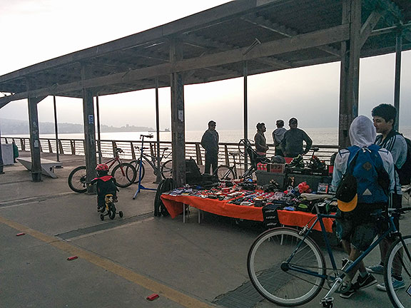 Along the dedicated bikeway along the sea, Juan runs a regular but unofficial bike shop.