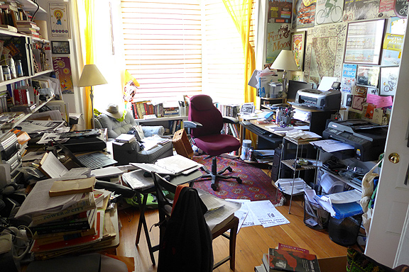 My poor cluttered office!