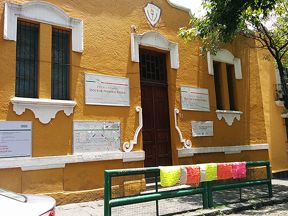 I must've seen several dozen local protests, schools with banners and hand-made signs, and similar manifestations, while wandering around Mexico City.