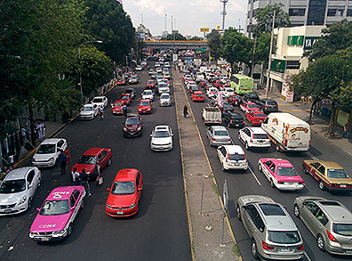 You can't go anywhere in Mexico City without running into traffic jams and gridlock.