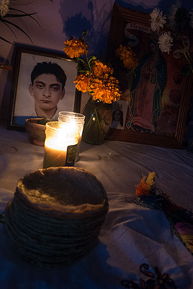 An altar in the house for Day of the Dead.