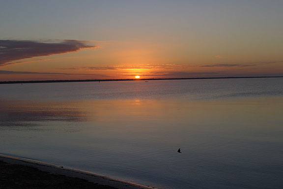 Sun rises over the Bay of Pigs